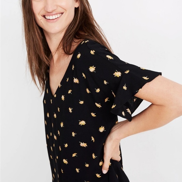 MADEWELL Ruffle-Sleeve Easy Dress Size SMALL - Picture 3 of 6